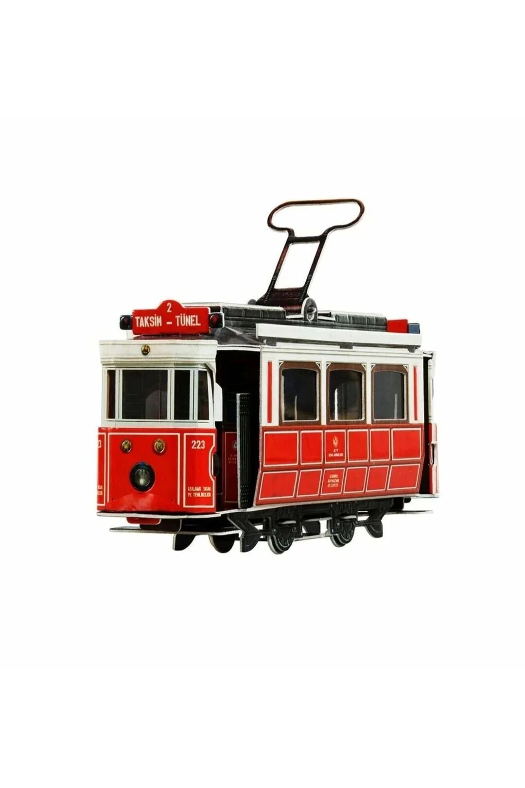 Umbum Nostaljik Tren (KIRMIZI KUTU) 3d Karton Puzzle Yapboz