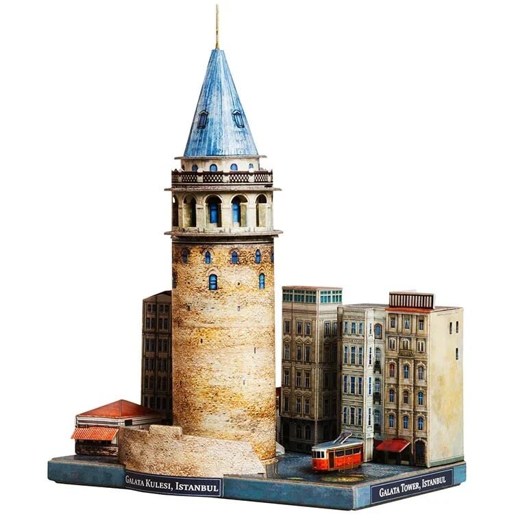 umbum Galata Kulesi (KIRMIZI KUTU) 3d Karton Puzzle Yapboz