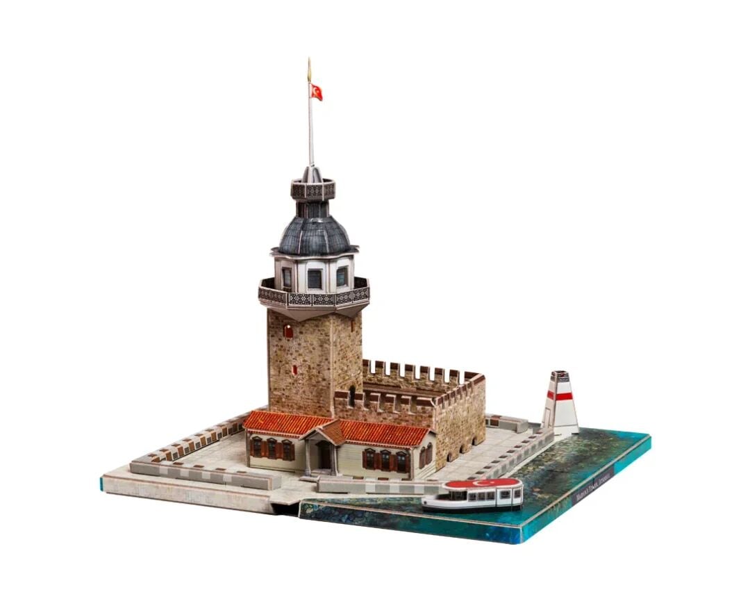 umbum KIZ Kulesi (KIRMIZI KUTU) 3d Karton Puzzl