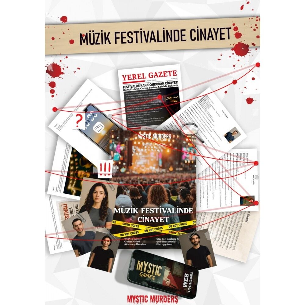 Dedektiflik Cinayet Çözme Oyunu-Müzik Festivalinde Cinayet