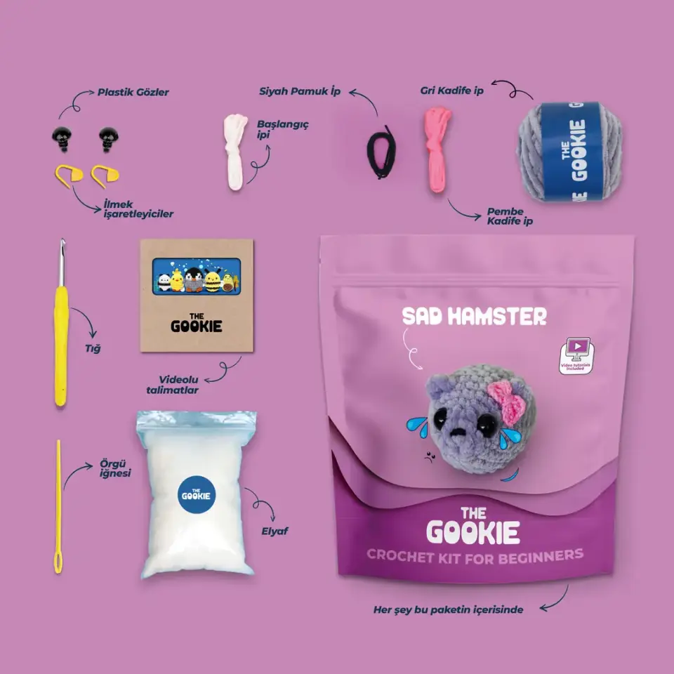 THE GOOKIE Sad Hamster Tığ Kiti