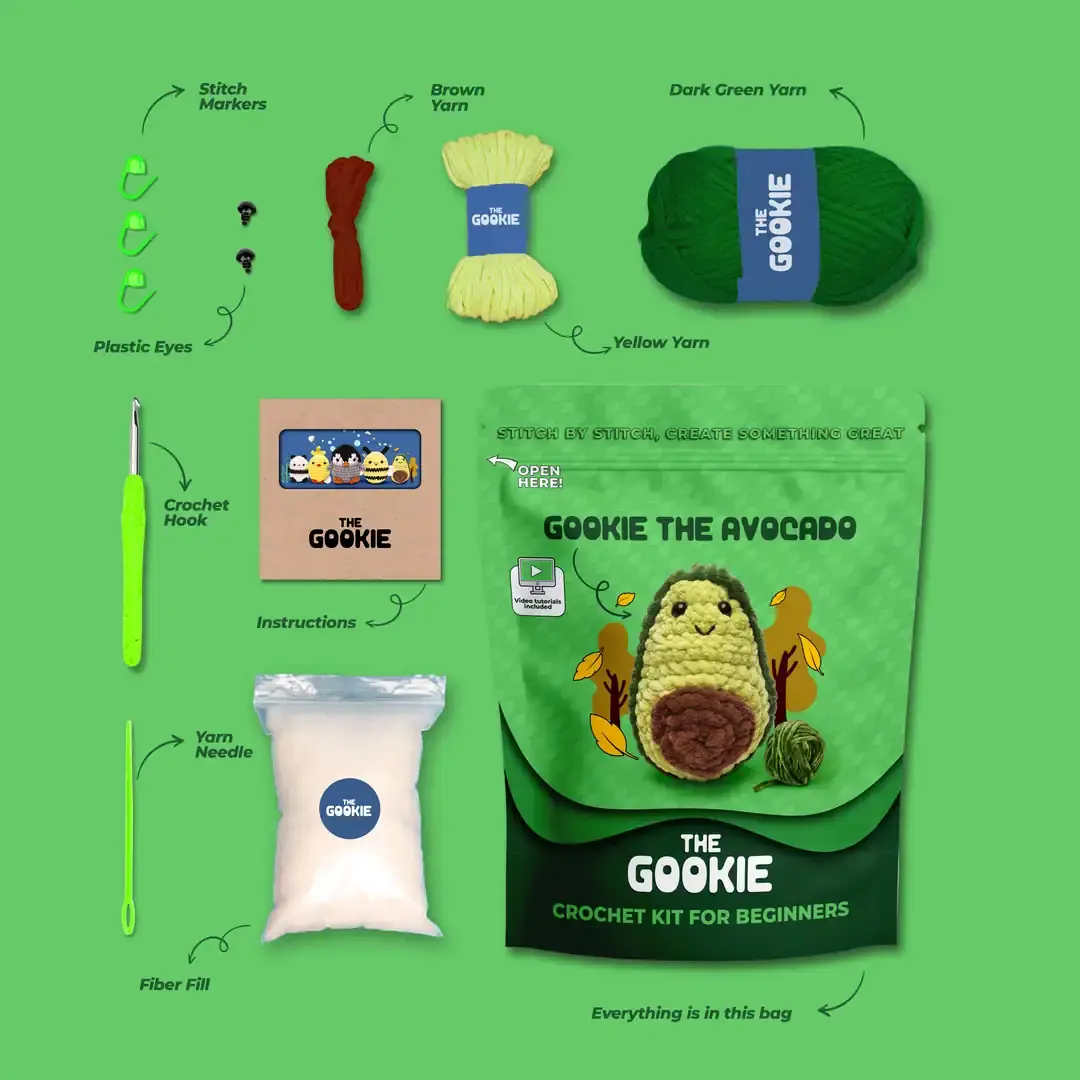 THE GOOKIE Avokado Tığ Kiti